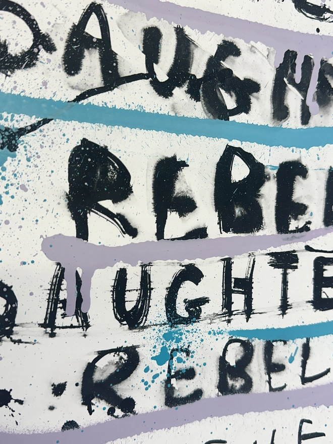 Rebel Mother Print Warm Lilac Print detail 