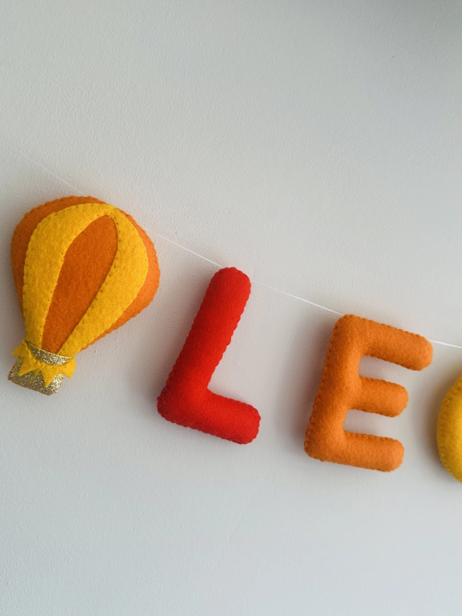 Child’s Room Name Garland, nursery bunting, name banner, kids wall hanging, baby gift