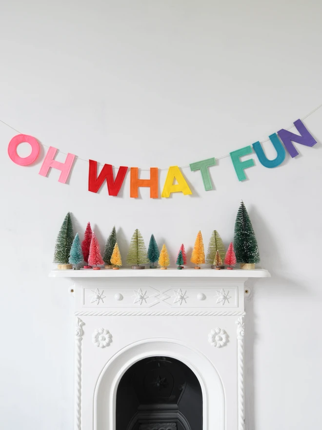 oh what fun christmas felt letter garland