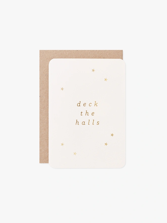 minimal-christmas-card-with-deck-the-halls-gold-foil CC-DECK-GD