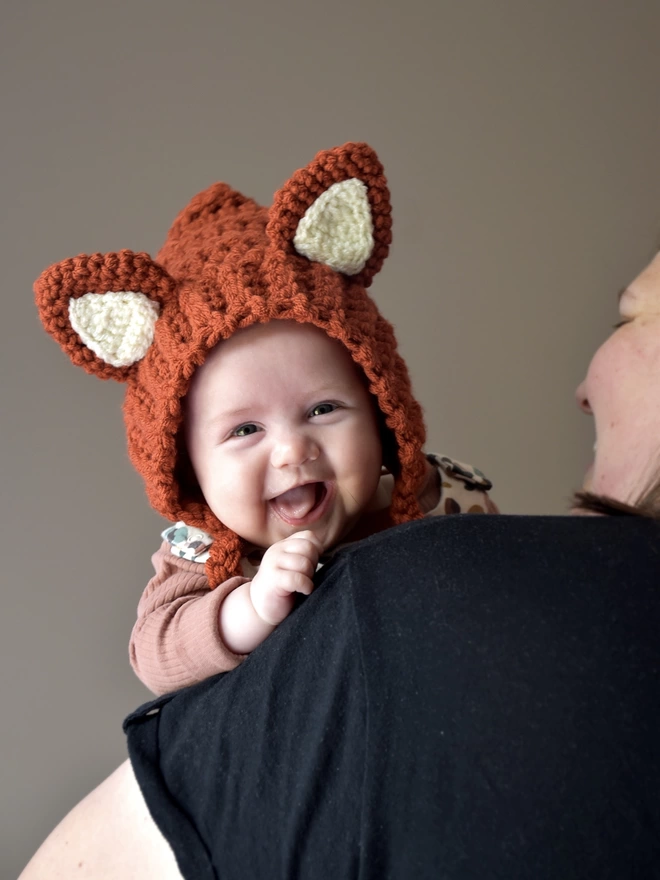 Cute handmade baby Fox bonnet