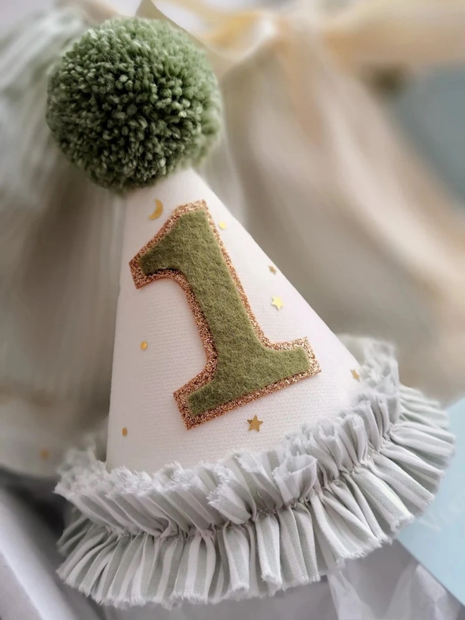 Green Stripe Birthday Hat 