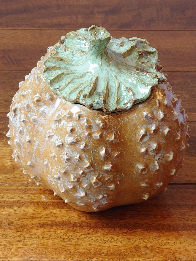 Pumpkin Jar Lidded Pot Halloween Decor