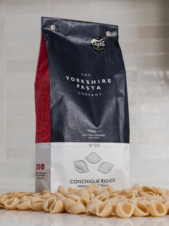 500g bag of British made shell conchiglie pasta