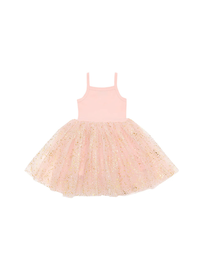 pink kids' sparkle dress