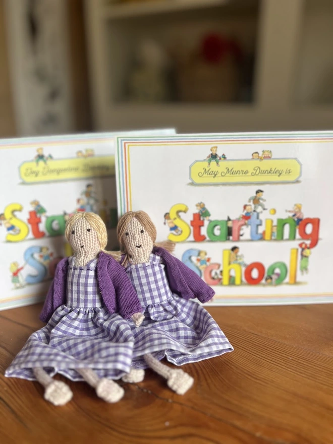 Personalised knitted school girl