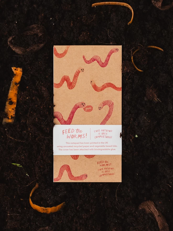 Feed The Worms Compostable Notepad