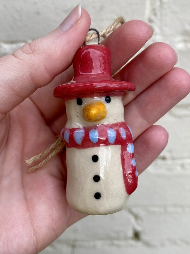 red snowbuddy christmas decoration