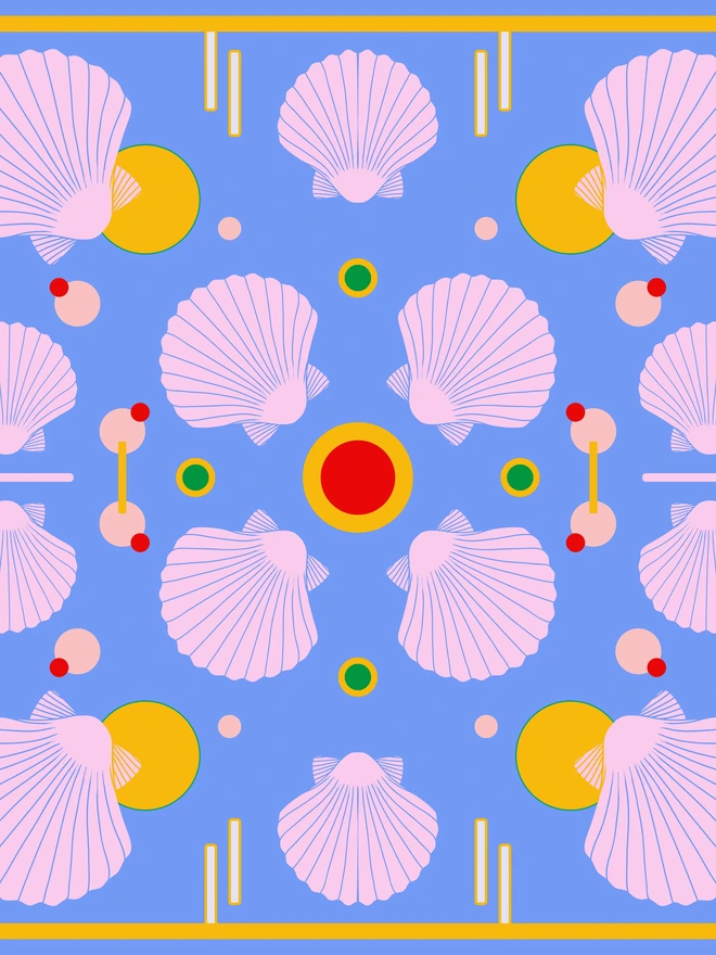 'Sea Shells' Pocket Square