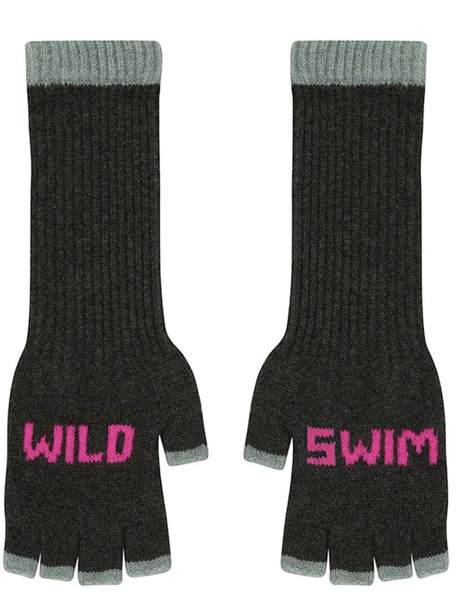 "Wild Swim" Fingerless Gloves 