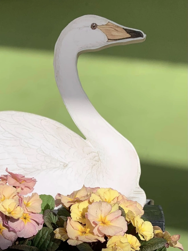 Swan decoy ornament