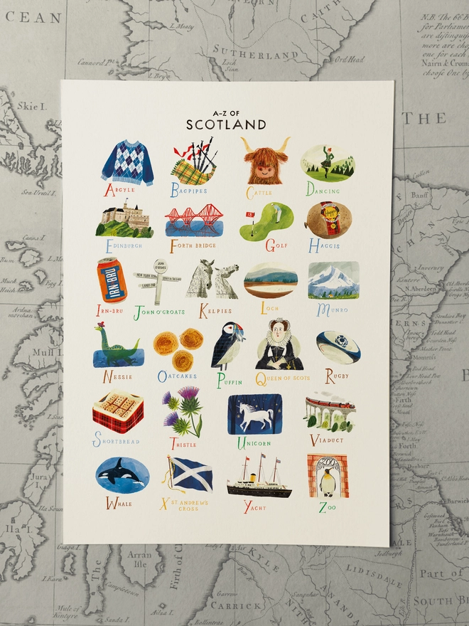 Scotland A-Z Print 