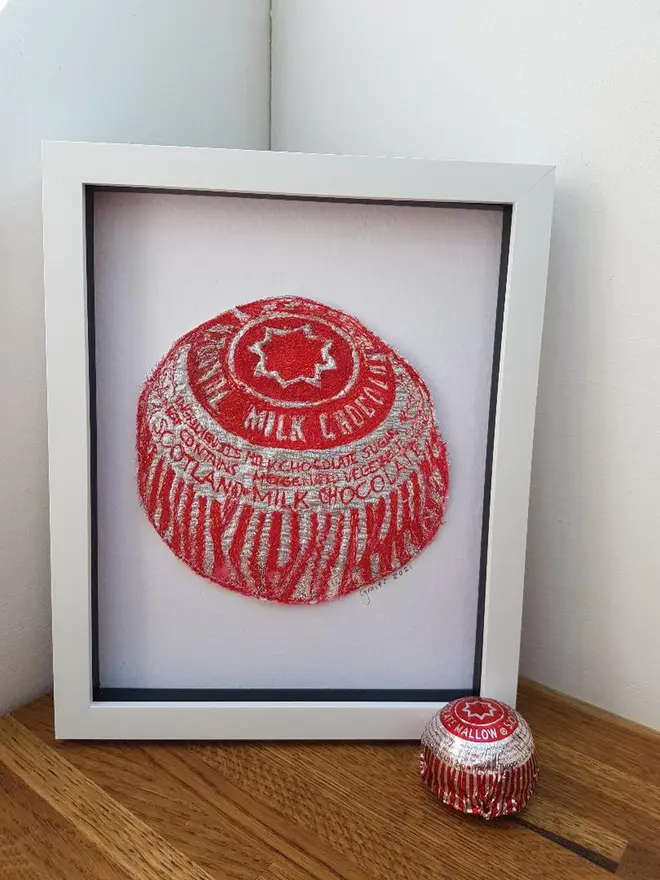 Tunnocks Teacake Embroidery Wall Art