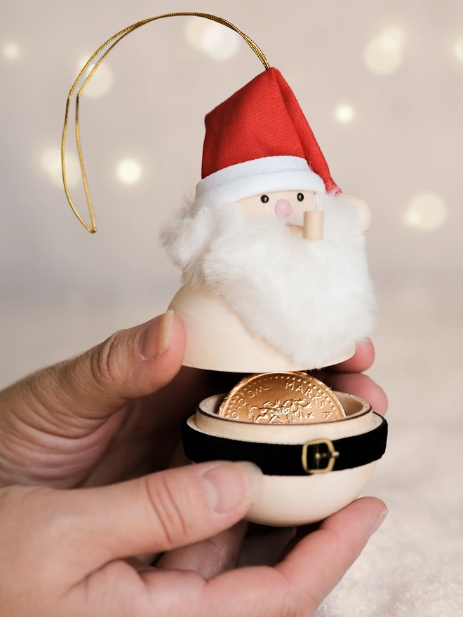 Secret Santa Wooden Hanging Decoration