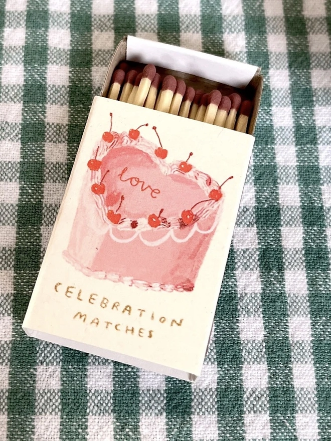 Love Heart Cake Celebration Matches