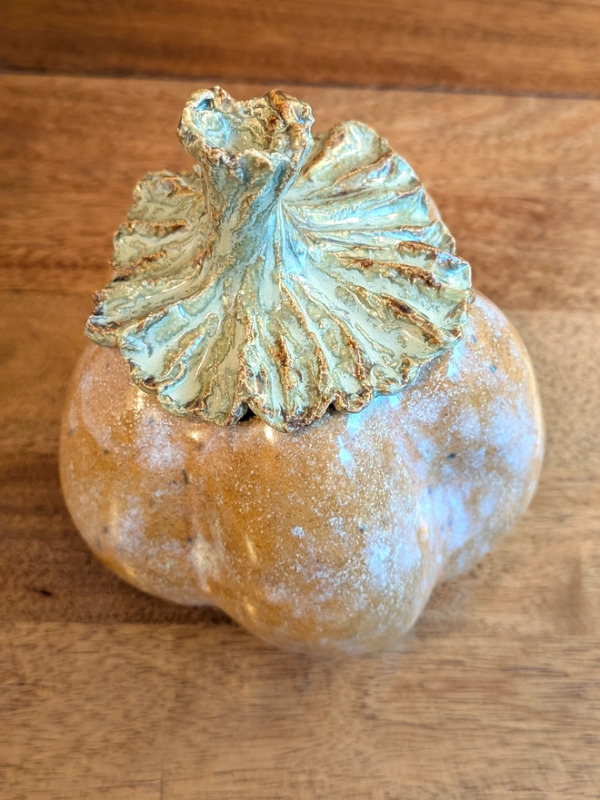 Pumpkin storage pot with lid