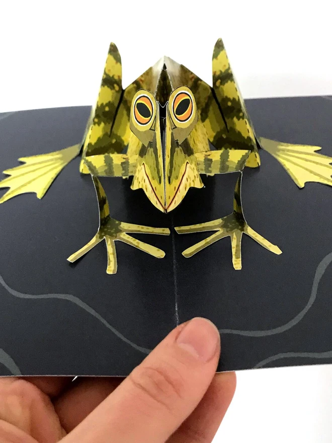 3d frog pop out card