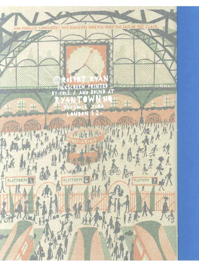 The Hands of Time Screenprinted Zine opened on the second page