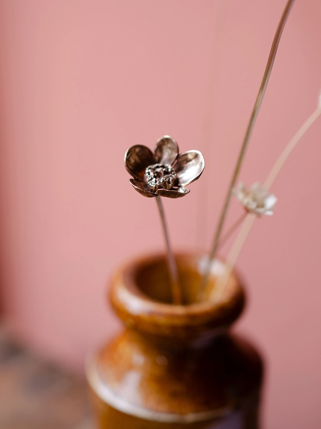 Handmade Brass Buttercup Stem By Ellenlou