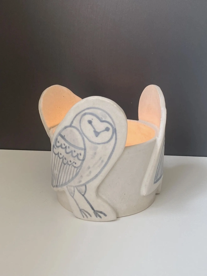 Owl Tea Light Holder