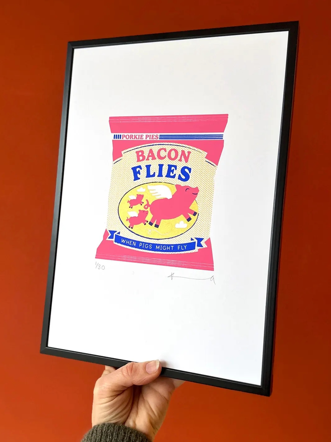 'Bacon Flies' Limited Edition Hand-Pulled Screen Print