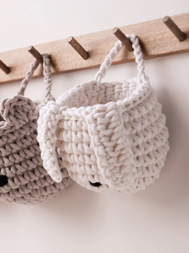 crochet nursery bunny basket Zuri House