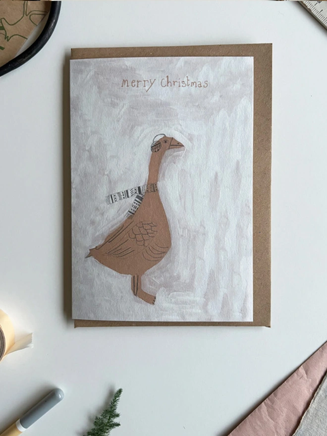 Christmas Goose card