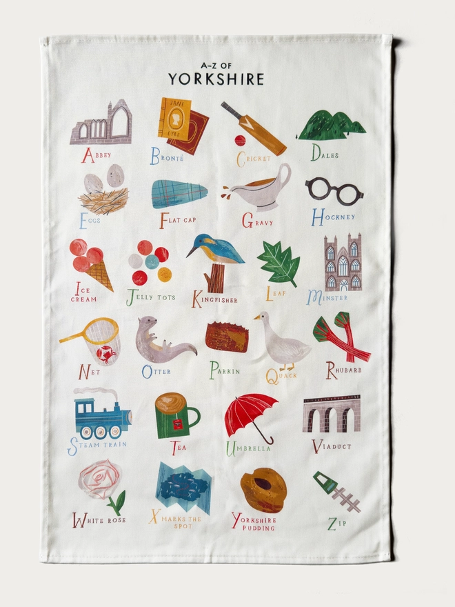 A-Z Yorkshire Full Tea Towel Image