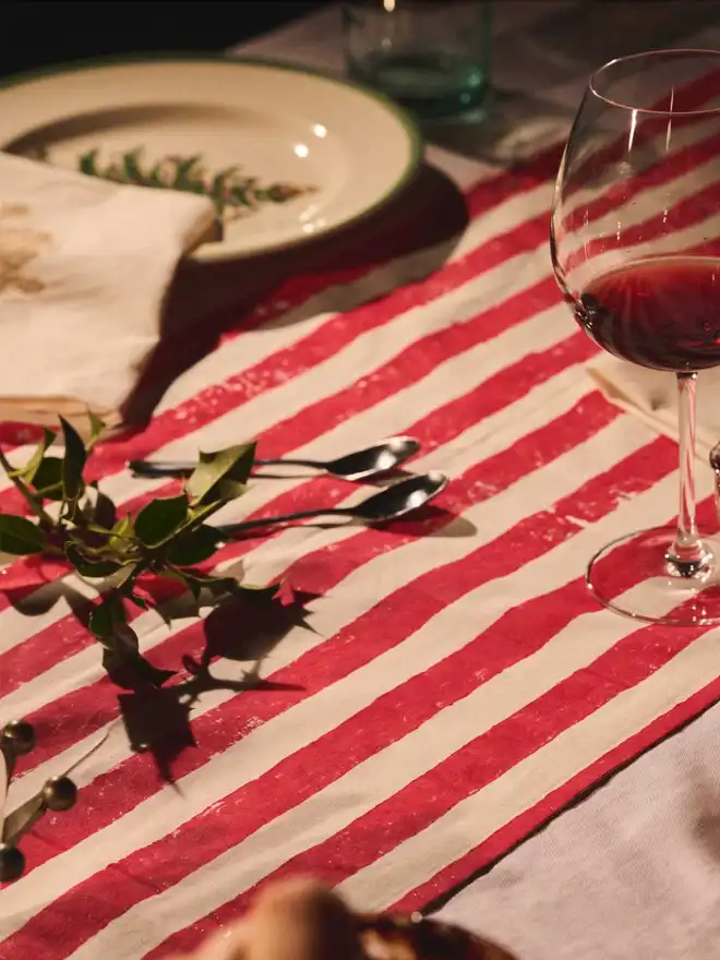 Christmas Stripe Table Runner