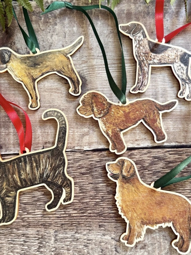 Dog breed Christmas decorations