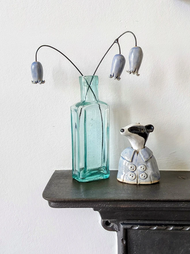 Ceramic Bluebells (Set of 3 Flowers)