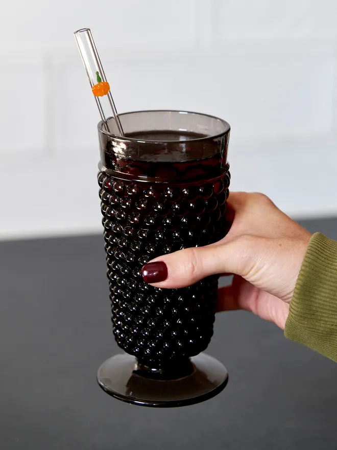 Pumpkin Glass Straw