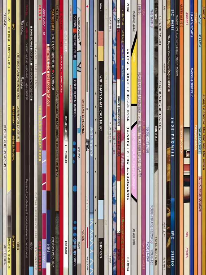 sounds of the 80s vinyl spine artwork