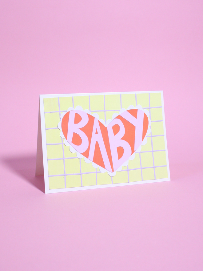 'Baby' Collaged Card