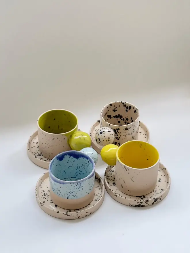Espresso Coffee Cups With Ball Handles (Set Of 4)