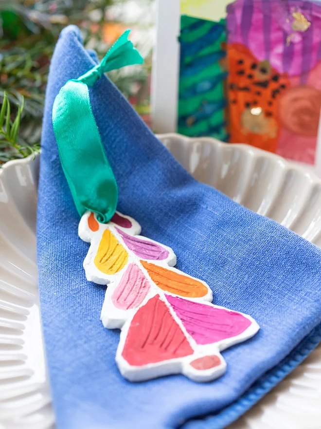 Paint your own Christmas Clay Decorations for the Christmas tree