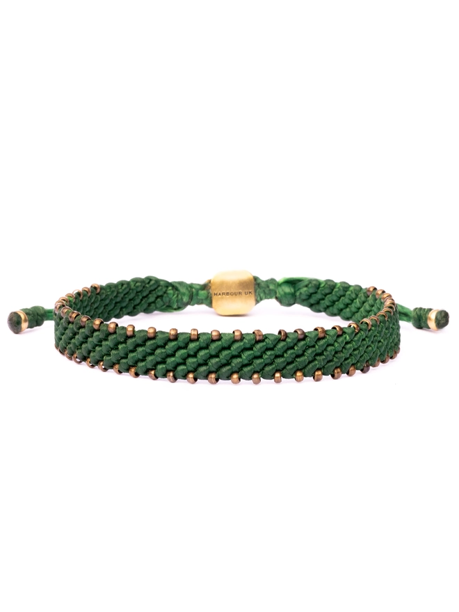 green rope bracelet for man