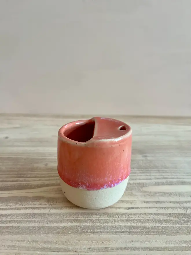 Handmade Ceramic Travel Cup Pink Glaze