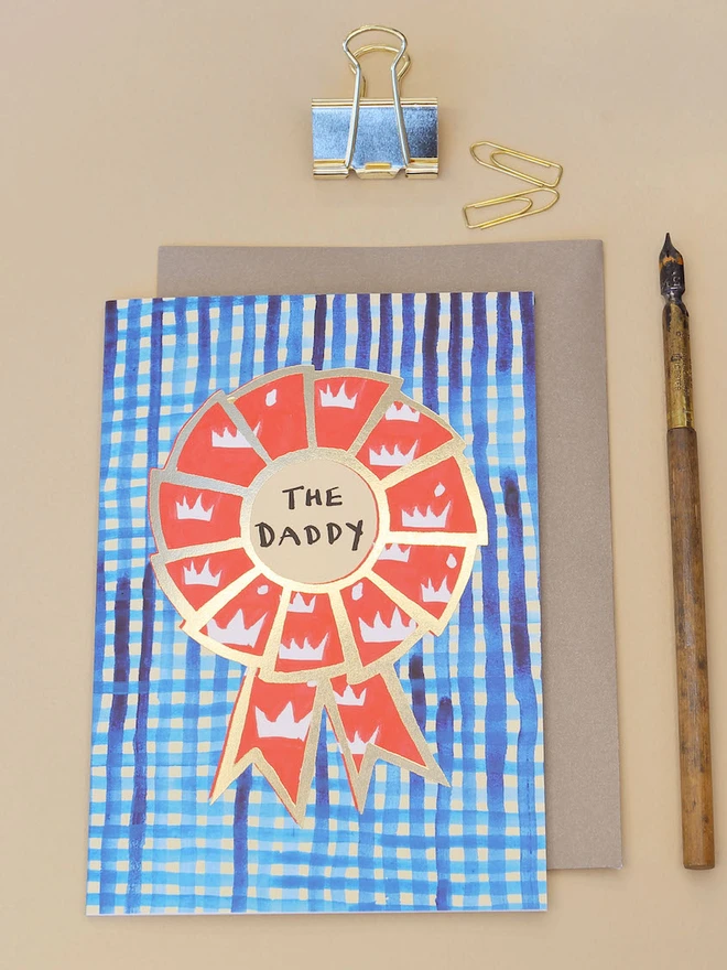 'The Daddy' Rosettes Greetings Card 