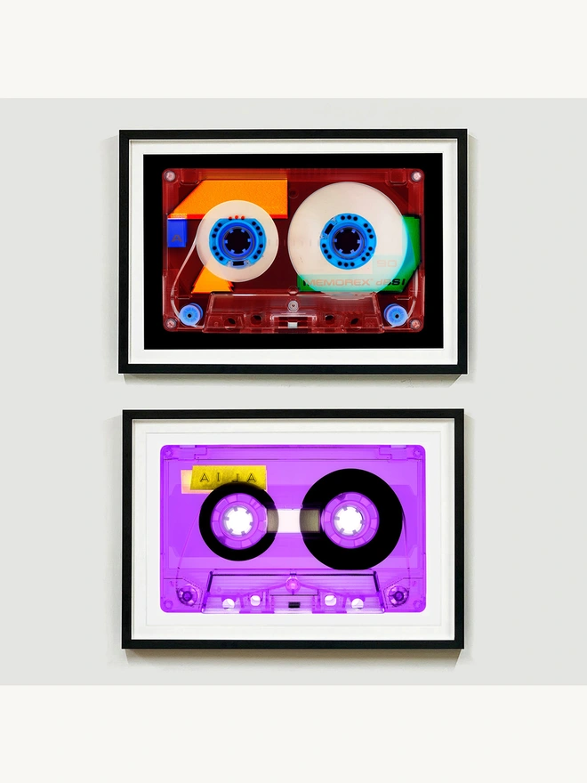 Heidler and Heeps Cassette Tape Collection AILA Lilac framed in black paired with 90 Minutes