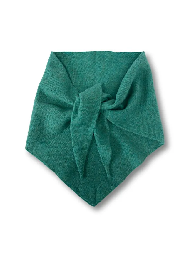 Penny Grace Knitwear Jade Triangle Scarf Cut Out