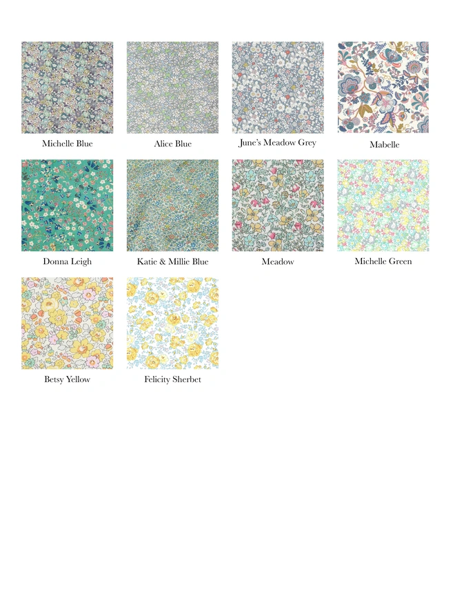 Liberty Print Options green