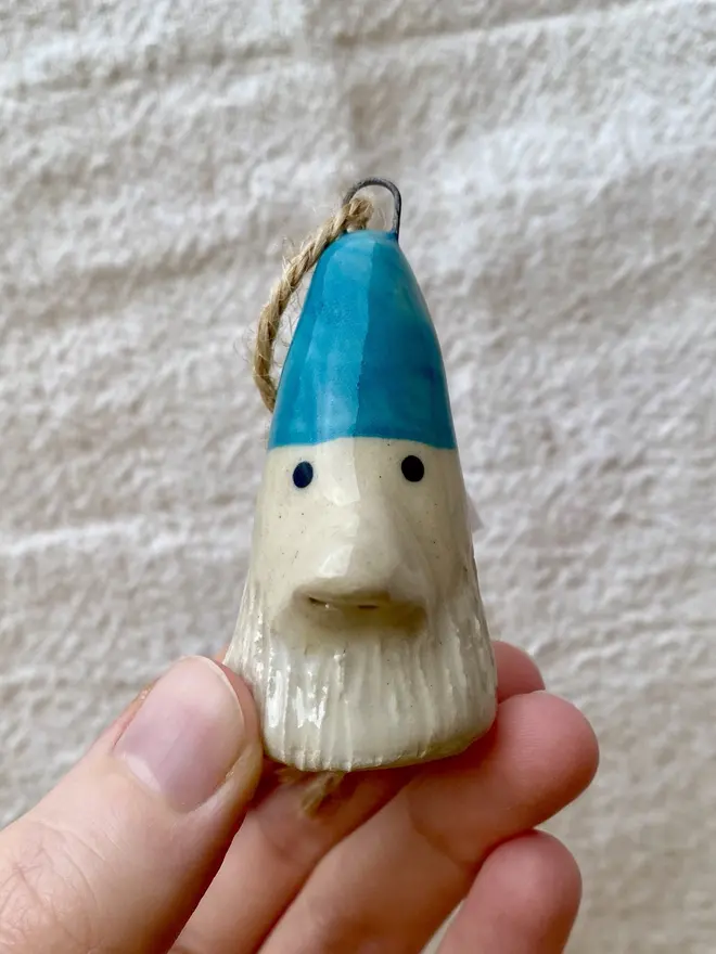 teal gnome decoration