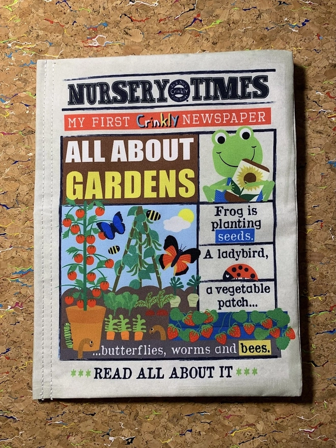 Nursery Times Crinkly Newspaper. All about Gardens