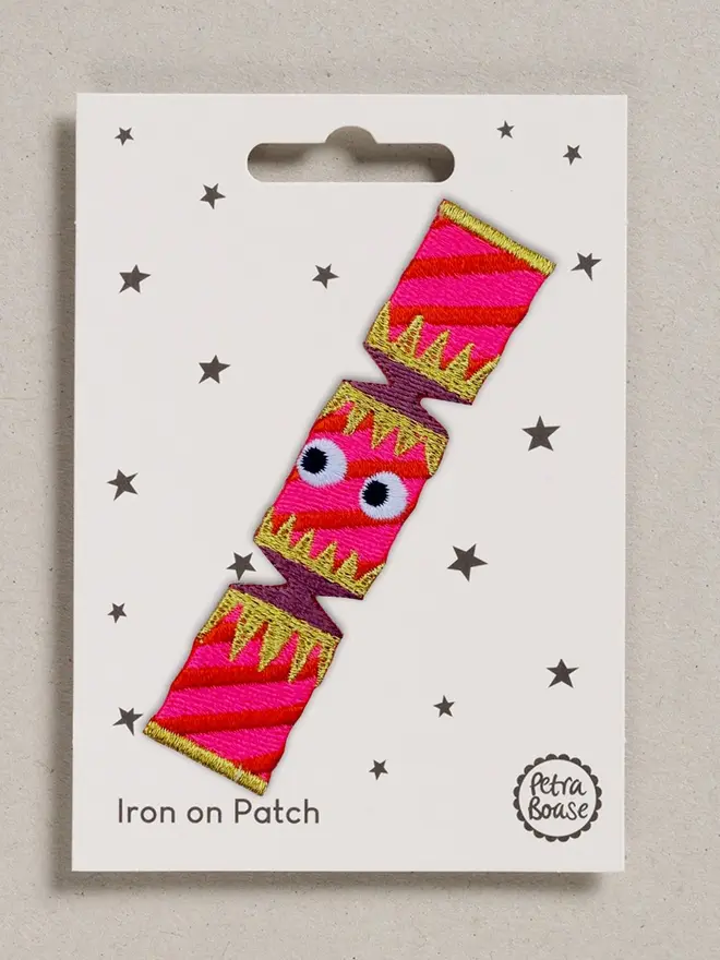 Christmas Cracker Iron On Patch