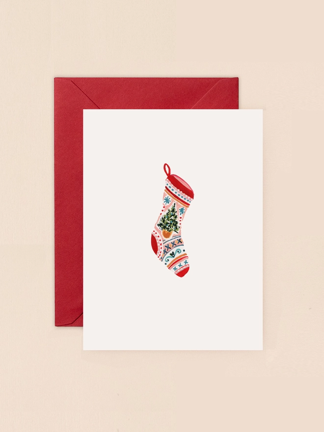 Christmas Stocking Mini Christmas Card