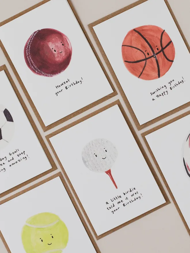 6 Sporty Birthday Cards