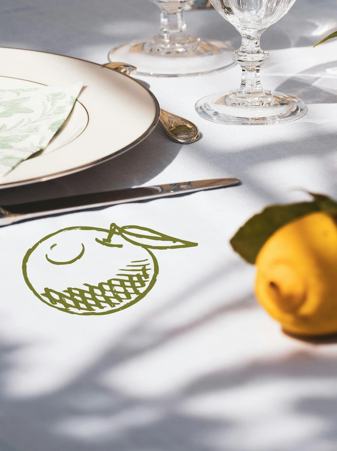 fruit tablescloth stickers