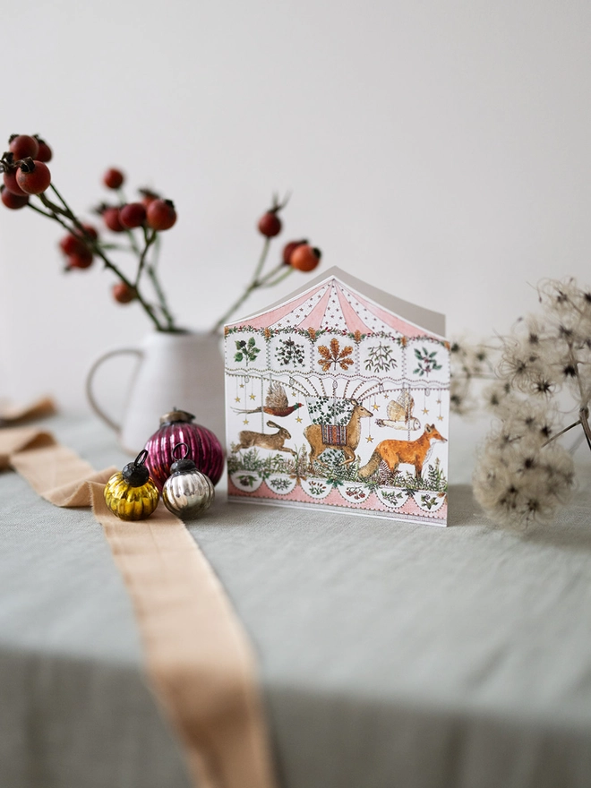 woodland carousel card