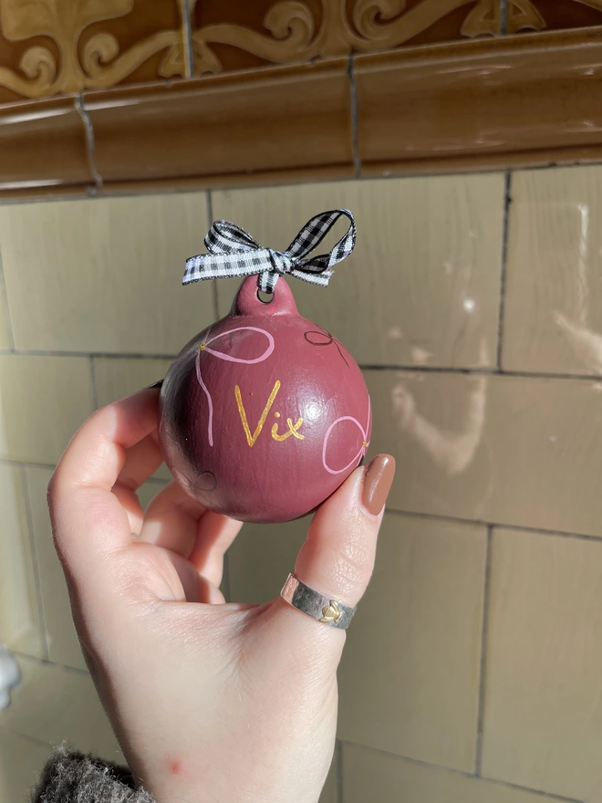 Personalised Painted Baubles